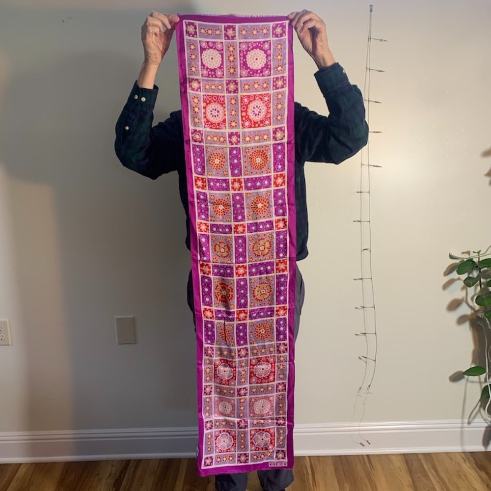 Kreier vintage silk scarf made in Switzerland - originally sold in Montreal